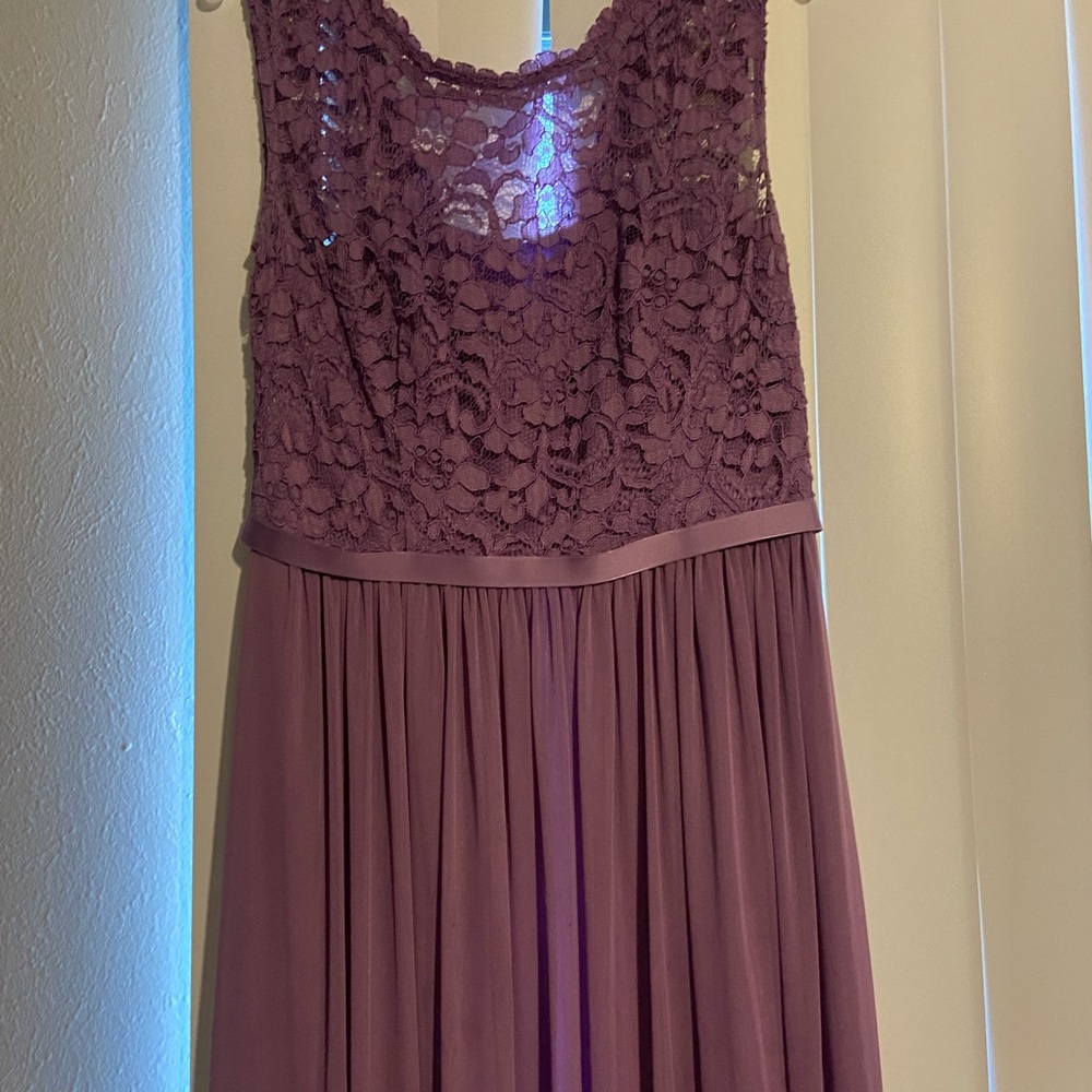 David’s bridal lavender bridesmaid dress